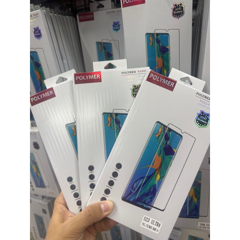 htส่งจากไทย] ฟิล์ม Nano Glass เต็มจอ POLYMER Samsung S23 ultra