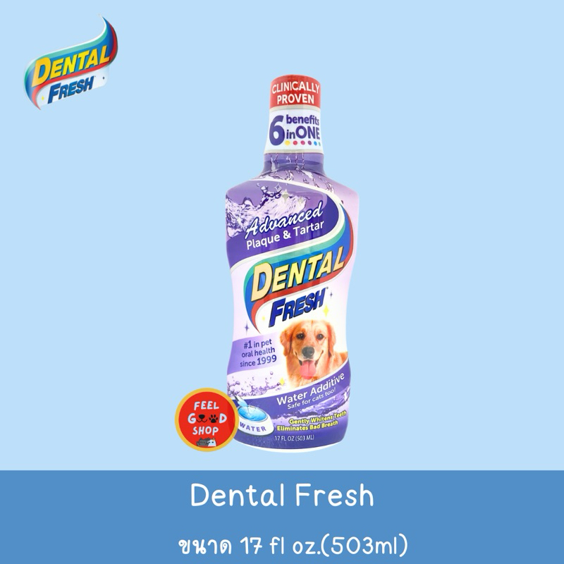 Dental Fresh ขนาด 503 มล. Exp.05/2025 สูตรDental Fresh ขจัดกลิ่นปากยับยั้งการเกิดหินปูน (ขวดสีม่วง)