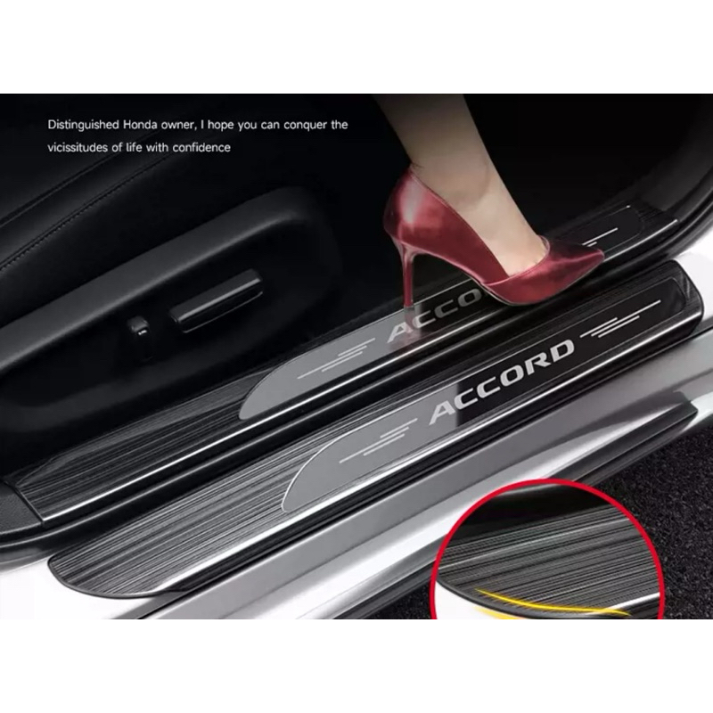 สคัพเพทป้องกันรอยชายบันได ป้องกันรอยได้ดี Accord 2024 G11 งานสแตนเลตแท้ครับ