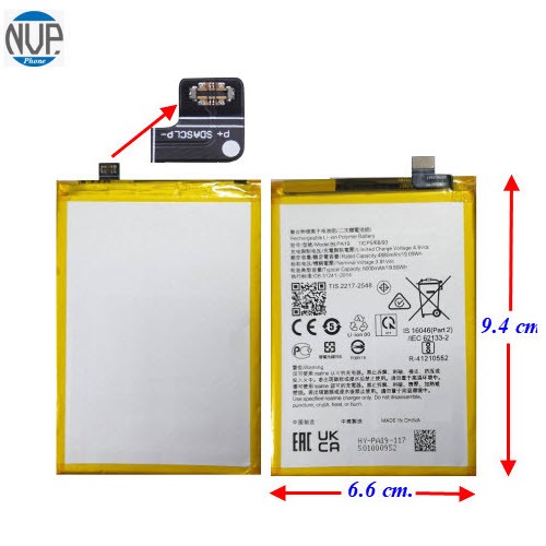 แบตเตอรี่ Oppo A38,CPH2579,A58,CPH2577,A18,CPH2591(BLPA19) 6.6x9.4 cm.5000 mAh.