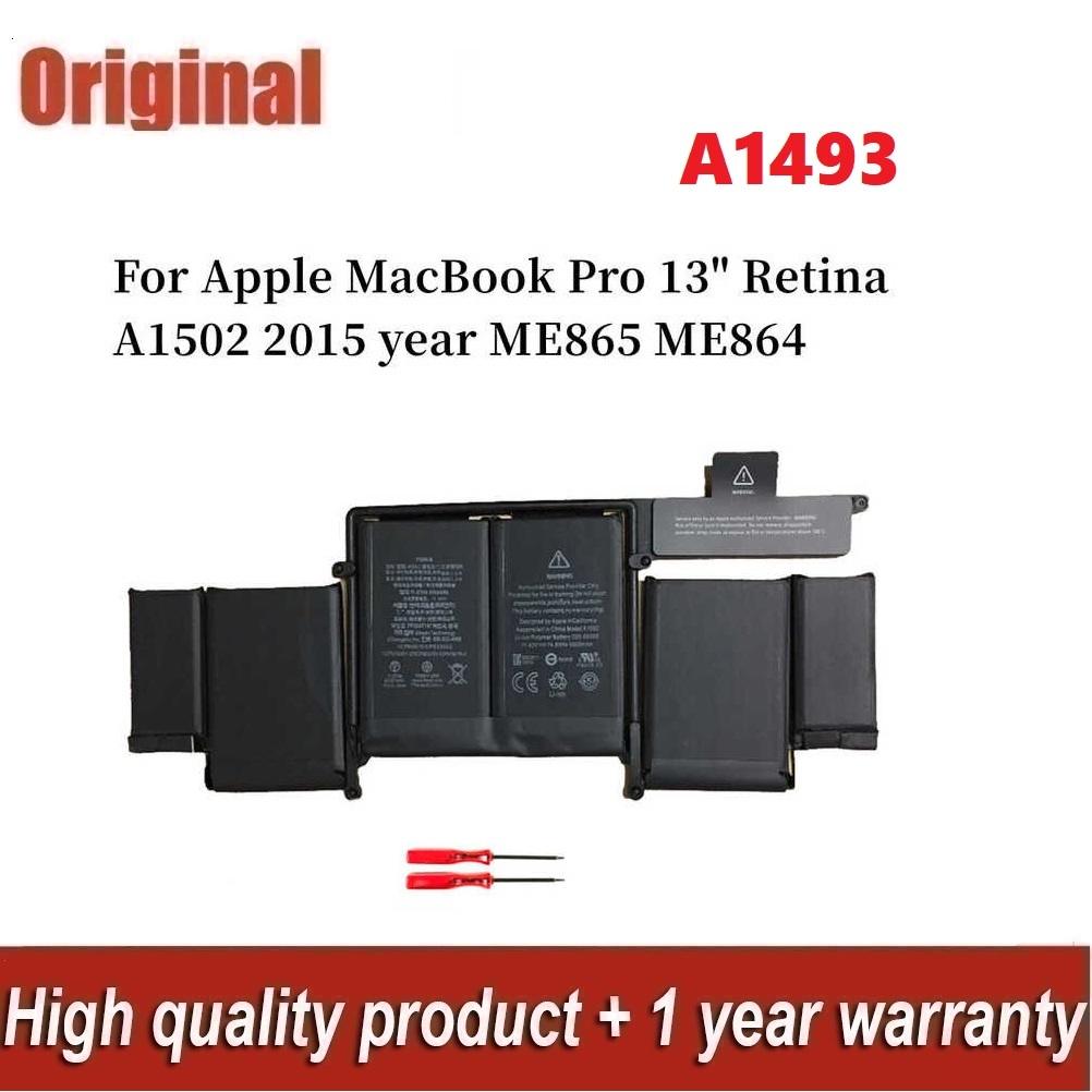 Battery รุ่น A1493 FOR Pro 13" Retina Display Late 2013 Mid 2014 A1493 laptop battery 2013 2014 Lapt