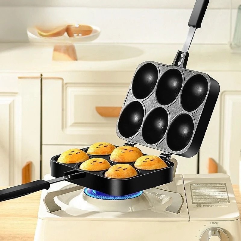 Egg Bould กระทะขนมไข่โบราณหน้ายิ้ม กระทะอลูมิเนียมใช้กับเตาแก๊ส