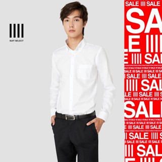 SUIT SELECT Button Down Dobby Shirt (White) เสื้อเชิ้ตผู้ชาย…