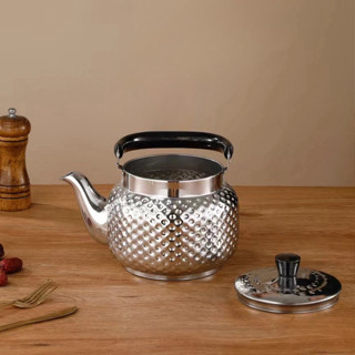 กาน้ำชาสแตนเลส 304（กรองส）เหยือกชงกาแฟ พร้อมฝาปิด สเตนเลส มีใ…