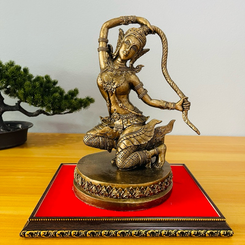 พระแม่ธรณี แร่เหล็กน้ำพี้ ขนาดฐาน 5.5 นิ้ว สูง 9 นิ้วแถมฟรีฐานรอง - รูปที่ 2