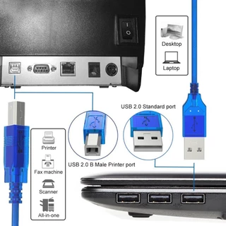 สาย USB TO Printer USB 2.0 สายปริ้นเตอร์ GLINK สาย USB 2.0 Cable Printer 1.5m / 3m / 5M / 10M CABLE USB PRINTER สายเกรดA