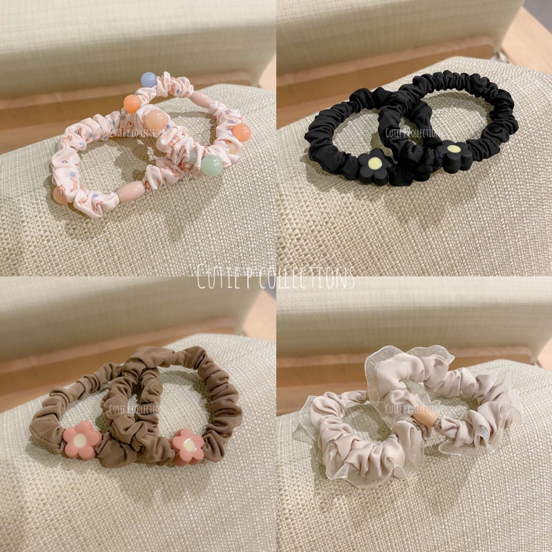 💕🌼ถ่ายจากสินค้าจริง 🌼💕ยางรัดผมโดนัท งาน handmade น่ารักมากๆ ยางรัดผม สีมินิมอลสีคุมโทนงานเนี้ยบสวยเป๊ะ
