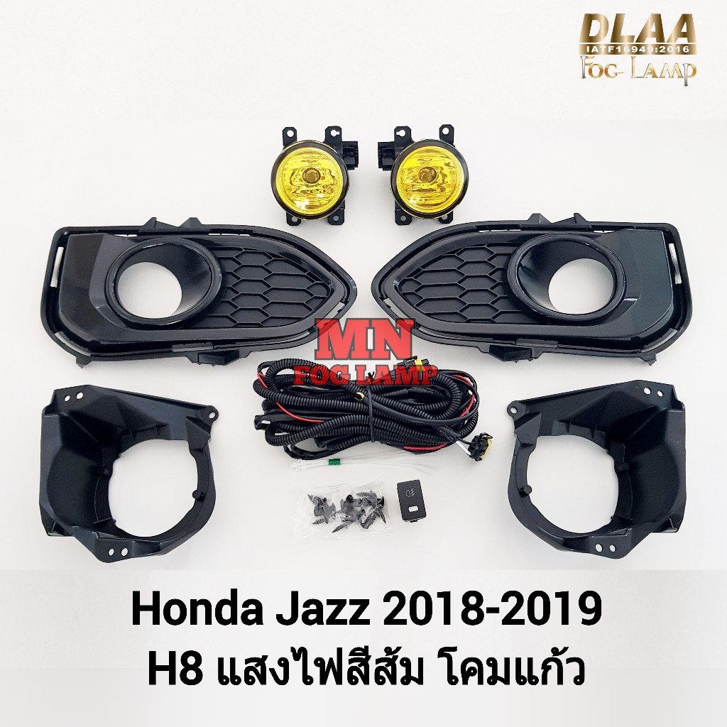 ​ไฟ​ตัด​หมอก​ HONDA​ JAZZ​ 2018 2019 GK โคมเหลือง ฮอนด้า แจ๊ซ ไฟ​สปอร์ตไลท์​ รับประกันสินค้า 1 เดือน