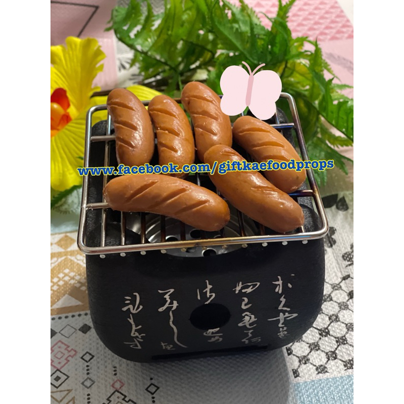 ไส้กรอกปลอม โมเดลไส้กรอก โมเดลของว่าง โมเดลอาหารว่าง #sausage (ราคาต่อ 1 ชิ้น)