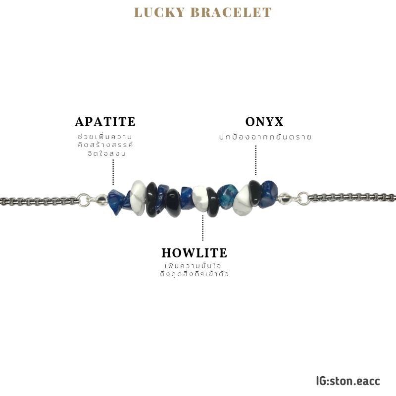 °˖ ✧ ១ LUCKY BRACELET กำไลหินมงคลเสริมดวง สายมู⊹ ✦ 。