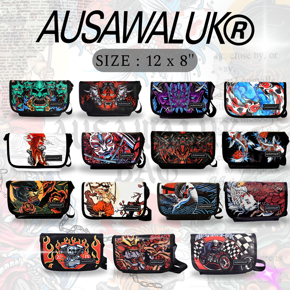 รวมกระเป๋ากันน้ำรุ่น 1 ดาว ⭐  AUSAWALUK  (ไม่มีดันทรง )  กระเป๋าสะพายข้างผู้ชาย