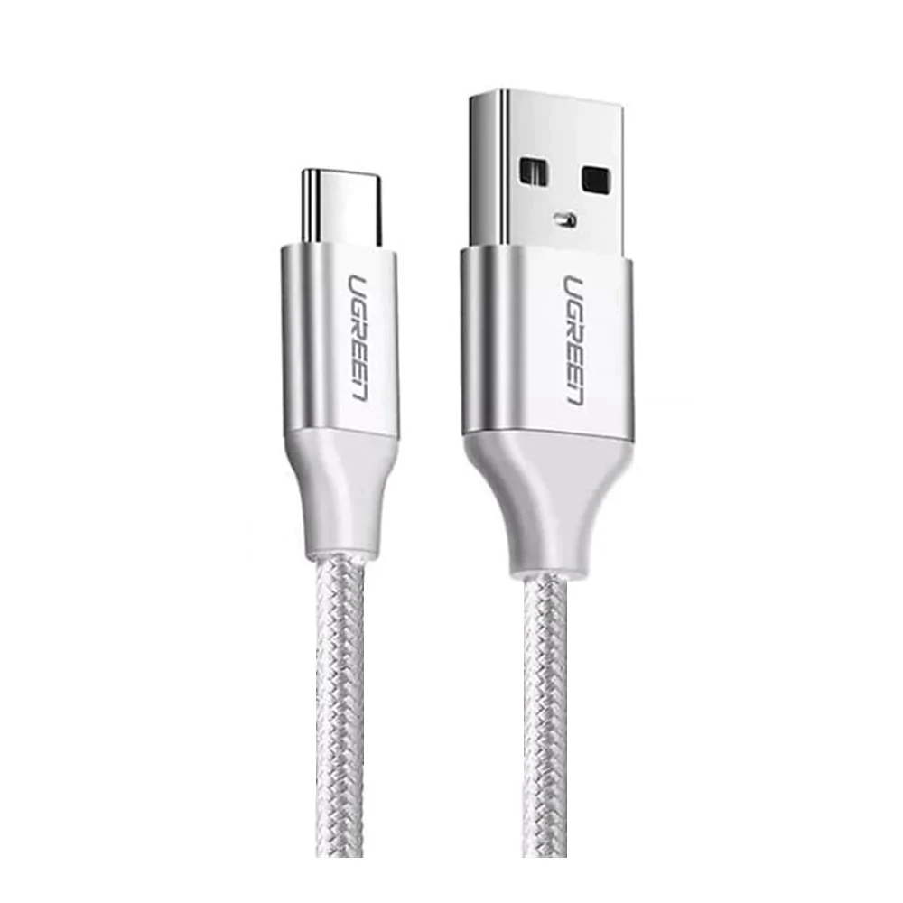CHARGER CABLE (สายชาร์จ) UGREEN US288 USB-A TO USB-C (60131) 1M SILVER