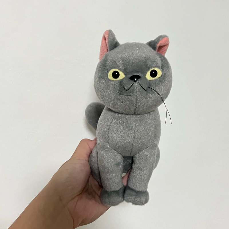 แท้ ญี่ปุ่น มือสอง ตุ๊กตา แมว Mary and the Witch's Flower by Ghibli Studio แมว สีเทา ป้ายมีสีจางนิดค