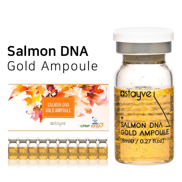 STAYVE Salmon DNA Gold Ampoule 8ml ช่วยกระตุ้นคอลลาเจน ผิวอิ่มฟู ชุ่มชื้น กระจ่างใสพร้อมช่วยลดริ้วรอ