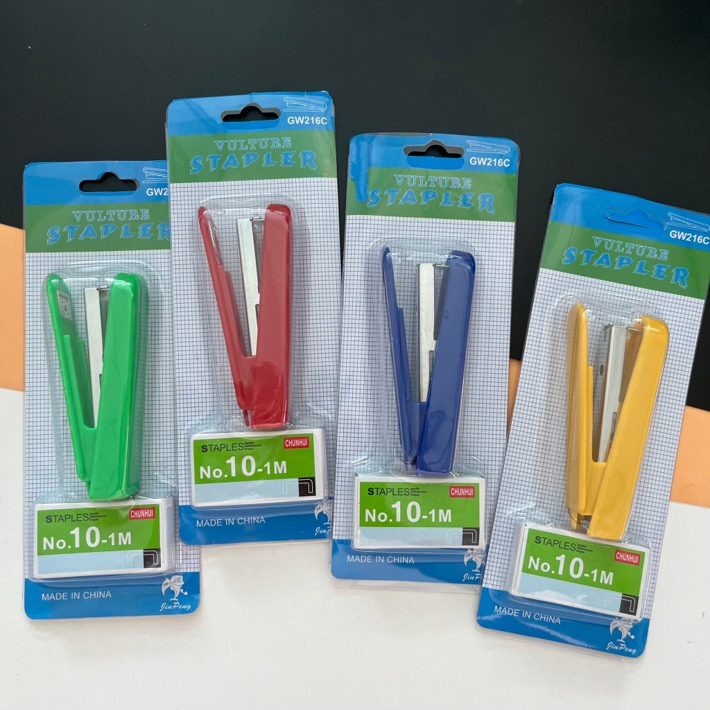 (ยกโหล 12 ชิ้น) No.531 เครื่องเย็บกระดาษ+ลวดเย็บกระดาษ No.10 คละสี ( Max )