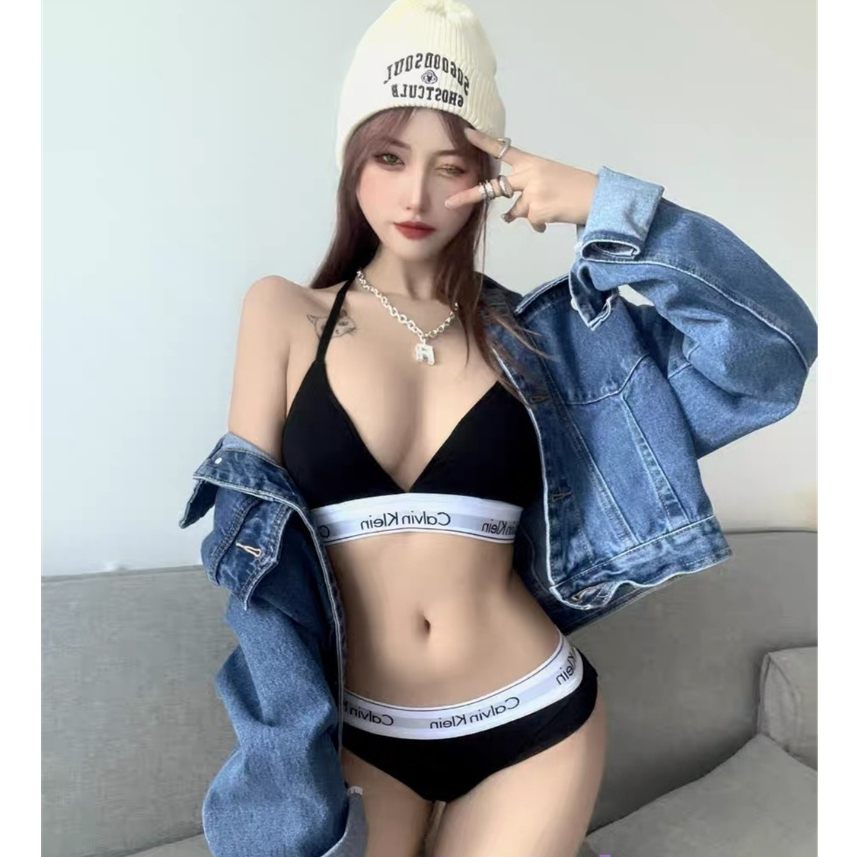 Underwearชุดชั้นในผู้หญิง เนื้อผ้า cotton (2ชิ้น) ระบายอากาศ ดูดซับเหงื่อได้อย่างดี สินค้าพร้อมส่งจากไทย k02