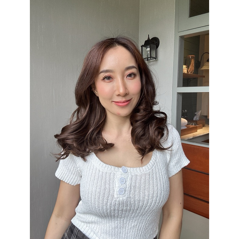 ฮาฟยูเรีย วิกผมสวยครึ่งหัวลอนคลาย ยาว40ซม