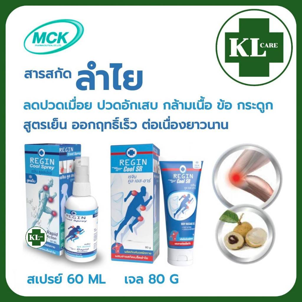 ลองกานอยด์ สเปรย์ เจลแก้ปวดกล้ามเนื้อ สารสกัดจากเมล็ดลำใย (สูตรเย็น) แก้ปวดหลัง ปวดข้อเข่า เก๊าท์