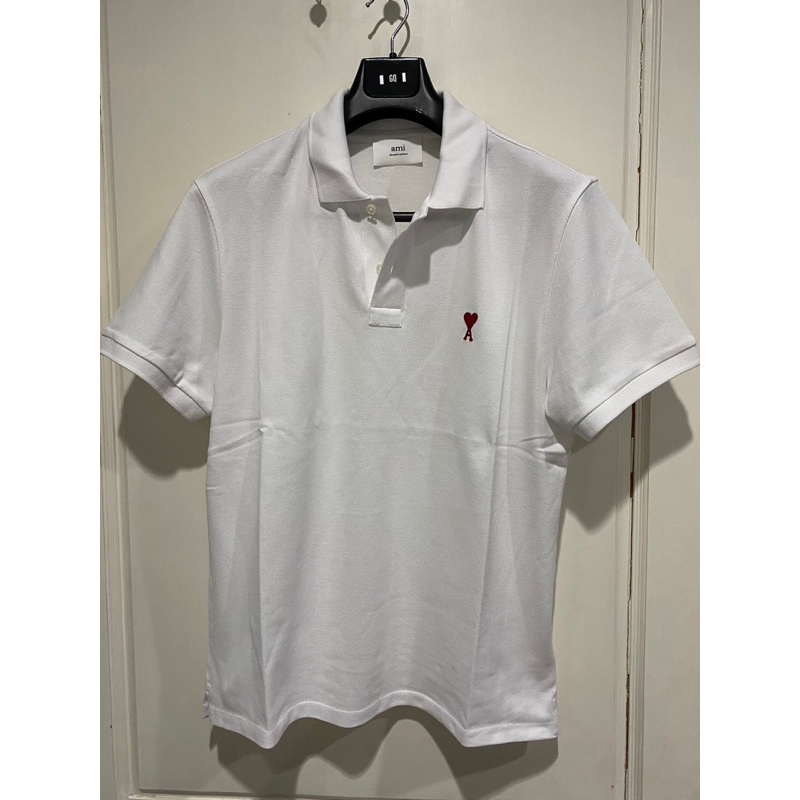 AMI Paris Ami de Coeur Logo Embroidered Short-Sleeved Polo Shirt