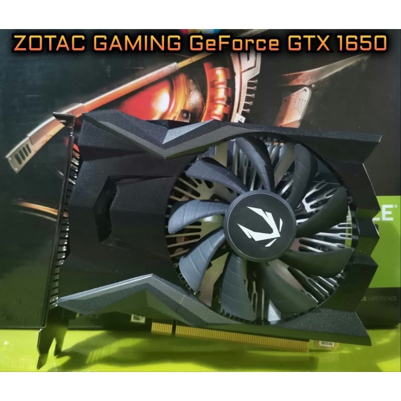 การ์ดจอ ZOTAC GAMING GeForce GTX 1650 4GB DDR5 ไม่ต่อไฟเลี้ยง (no box) สินค้ามือสอง ไม่มีกล่อง