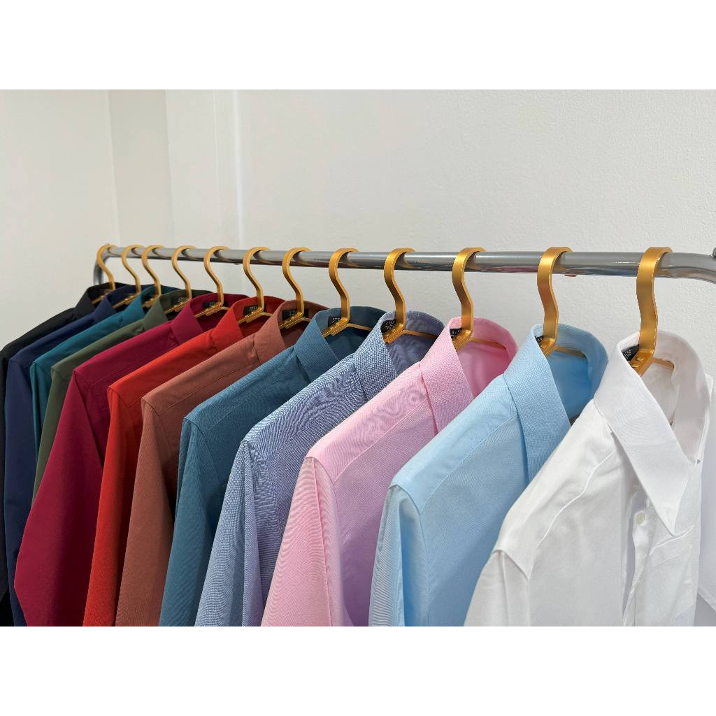เสื้อเชิ้ตแขนยาวสีน้ำตาล คอปก ผ้าoxford ไซส์ M-XL รูปที่ 2