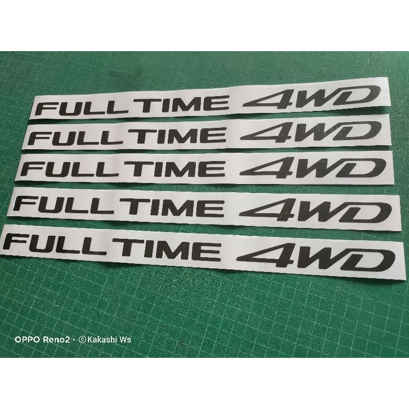 สติ๊กเกอร์ FULL TIME 4WD สีเทาเข้ม