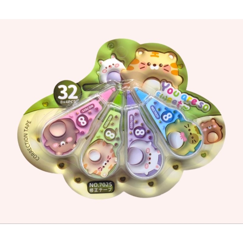 เทปลบคำผิด ลายการ์ตูน 1แพคมี4อัน สินค้าพร้อมส่ง - รูปที่ 6