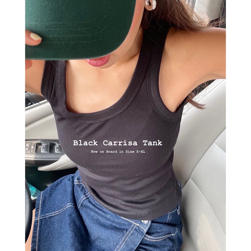 (new!) Carissa Tank Black / เสื้อกล้ามรุ่นคาริซซ่า สีดำ