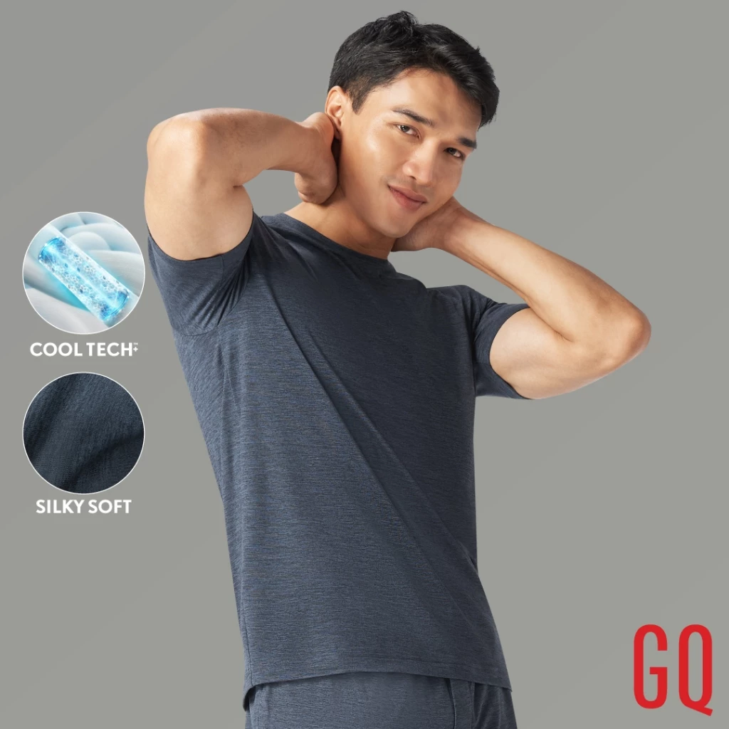 GQ Loungewear - Cool Tech™+ T-shirt เสื้อลำลองแขนสั้น ผ้าเย็นทั้งผืน สูงสุด 2 องศา
