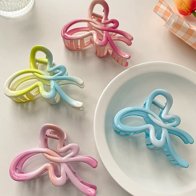 GKR-กิ๊บติดผม กิ๊บหนีบผม รูปโบว์ไล่สี เครื่องประดับผม(พร้อมส่ง)
