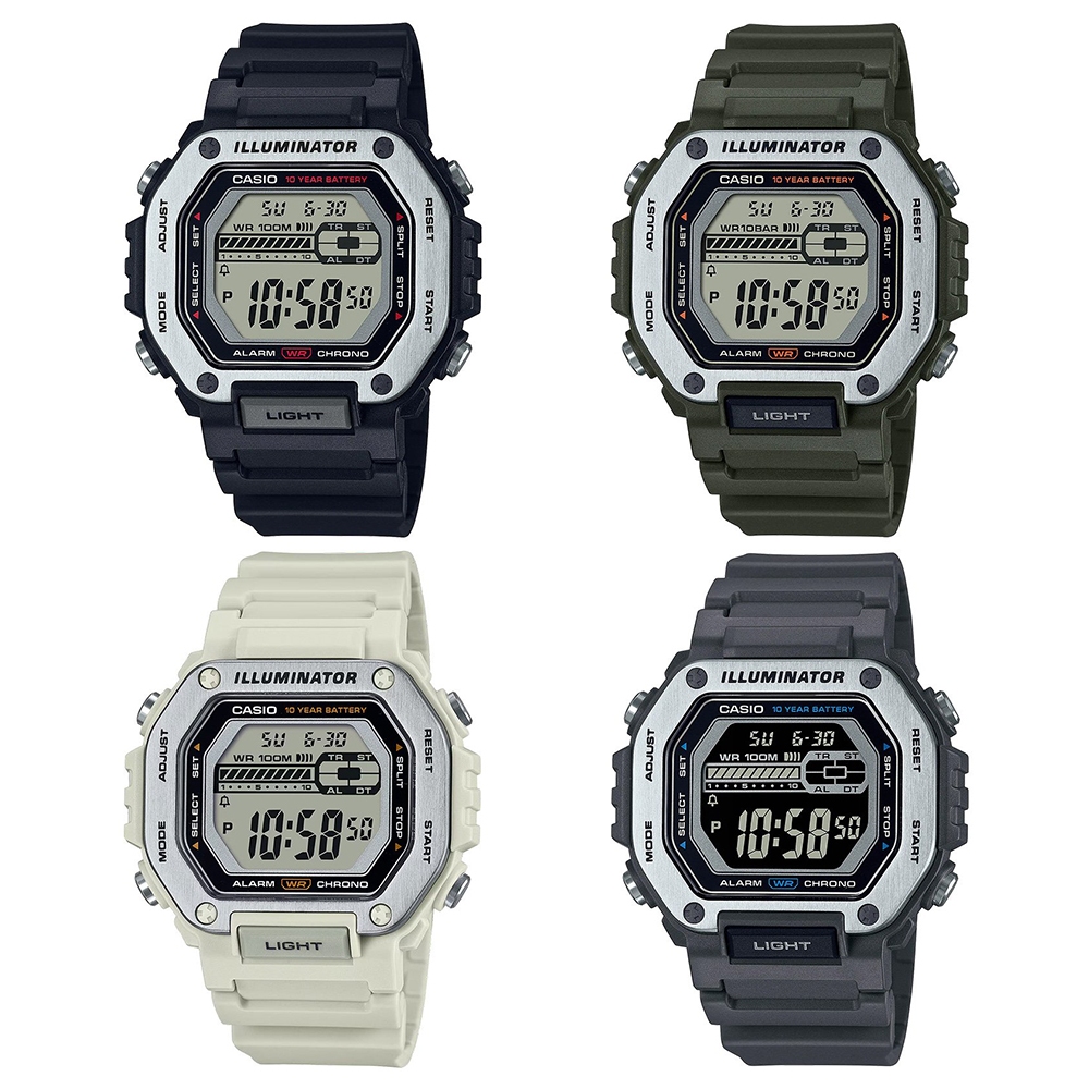 Casio Standard นาฬิกาข้อมือผู้ชาย สายเรซิน รุ่น MWD-110,MWD-110H (MWD-110H-1A,MWD-110H-3A,MWD-110H-8B,MWD-110H-8A)