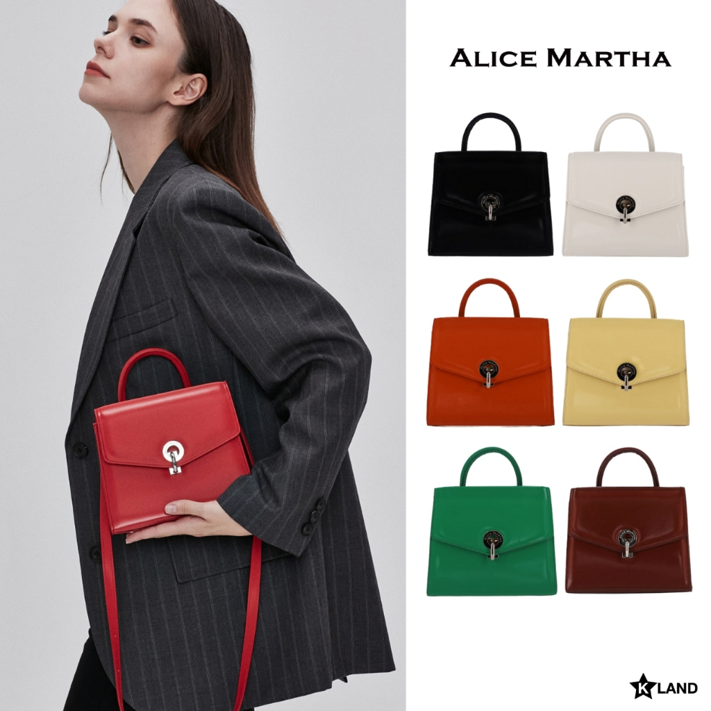 ALICE MARTHA BAG  EPLE อลิซ มาร์ธา กระเป๋า กระเป๋าถือ  กระเป๋าสะพายข้าง กระเป๋าเกาหลี แบรนด์เกาหลี(AMT24BG0010U)