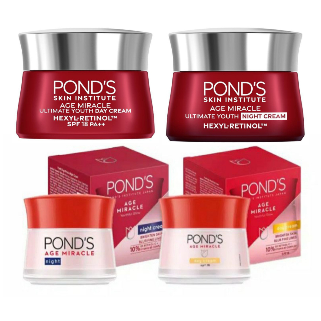 ( 1 กระปุก) ขนาด 45 กรัม พร้อมส่ง Pond's Age Miracle youthful glow  (day and night) cream พอนด์ส