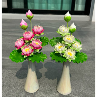 แจกันดอกบัว แบบดินปั้น**((ราคาต่อ 1 แจกัน))**