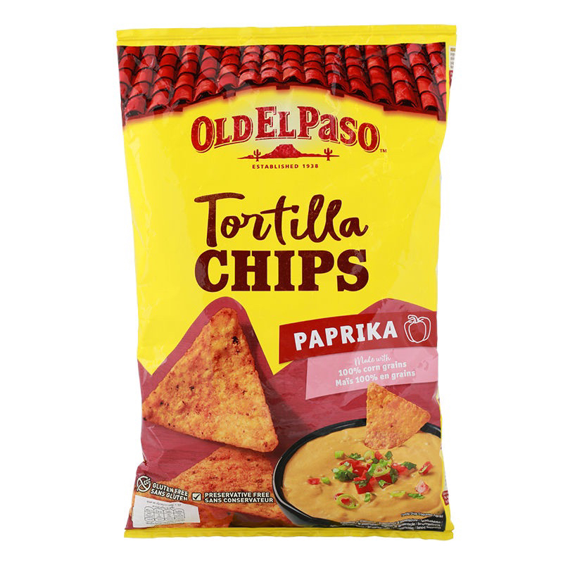 Old el paso tortilla chips paprika / fajita 185g. wl ทอทิลล่าชิพส์ 2รส นำเข้าจากเบลเยี่ยม🇧🇪