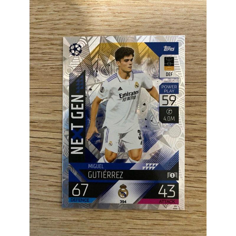 การ์ดฟุตบอล Miguel Gutierrez