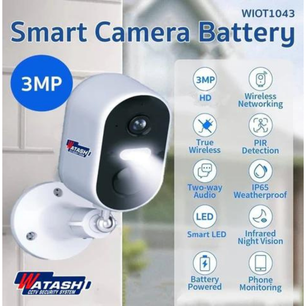 กล้องวงจรปิด WATASHI WIOT1043 Smart Wi-Fi Camera 3MP
