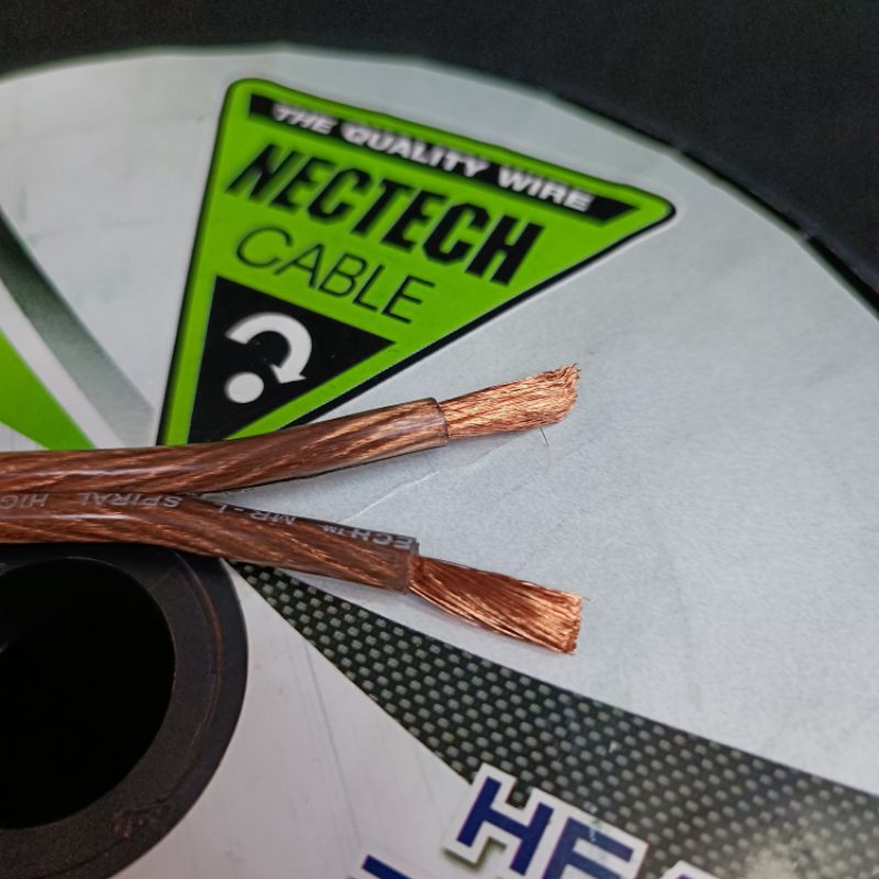 สายลำโพงซับ NECTECH ทองแดงแท้ 100% สายเส้นใหญ่ ( ราคาต่อเมตร ) เหมาะสำหรับดอกซับ 10" 12" และ 15"