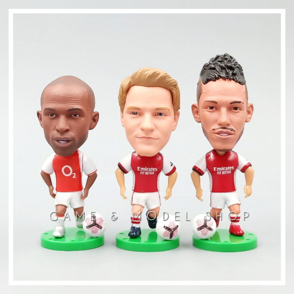 **สินค้าพร้อมส่ง**โมเดลนักฟุตบอล อาร์เซน่อล โอบาเมยอง โอเดการ์ด สูง 6.5 ซม Soccerwe ตุ๊กตานักบอล นักเตะ figure football