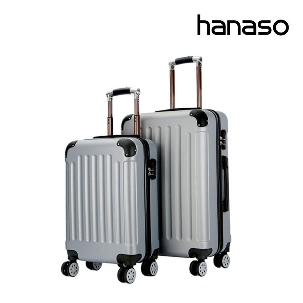 Hanaso กระเป๋าเดินทาง 20/24 นิ้ว กระเป๋าเดินทางล้อลาก กระเป๋าเดินทาง กันน้ำ กันรอยขีดข่วน แข็งแรงทนทาน วัสดุABS+PC
