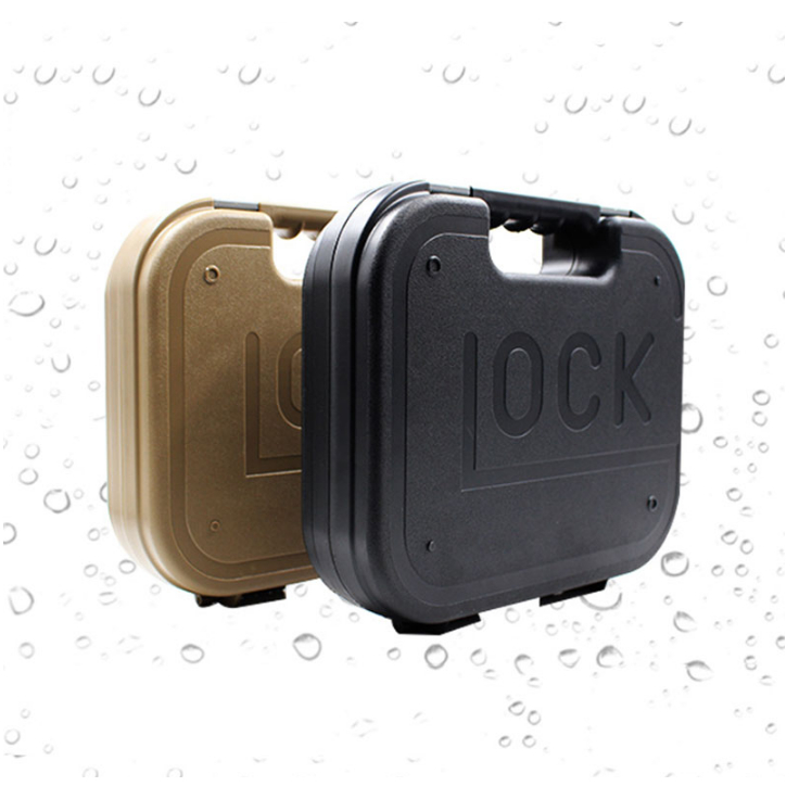 กล่องใส่ปืนสั้น กล่องปืน ยี่ห้อ Glock ขนาด ยาว 10.5" X กว้าง 9" X สูง 2.5" (นิ้ว) ใส่ได้ทุกรุ่น