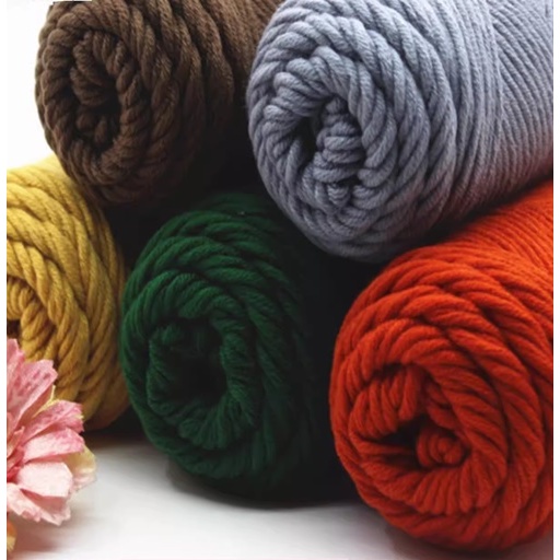 ไหมฝ้ายน้ำนม (วาเลนไทร์)  สีพื้น   (10048)