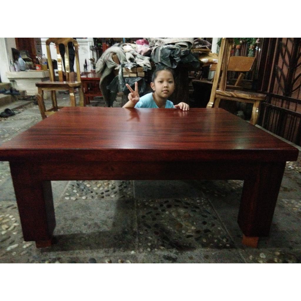 โต๊ะกลาง  โต๊ะญี่ปุ่น ไม้แผ่นเดียว ขาตรง ขนาด 80x100xส40