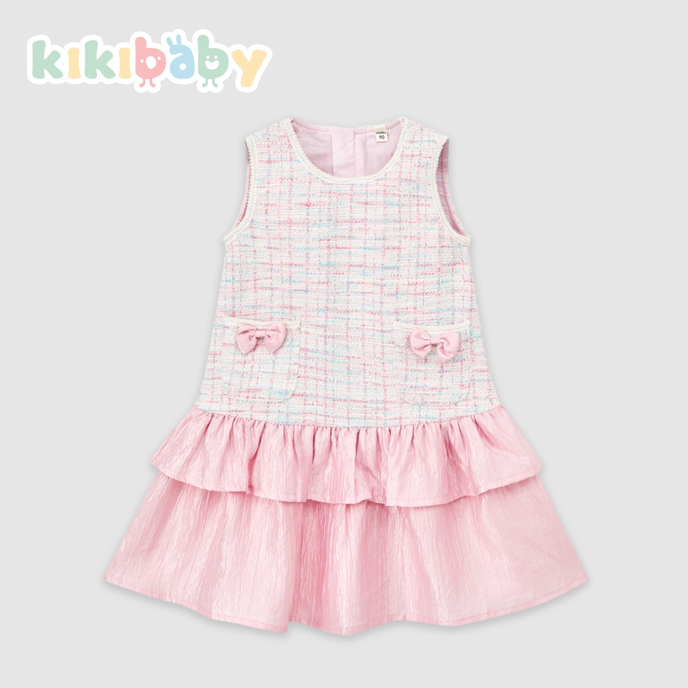 [90-130] Dressทวิส เดรสพาสเทล พร้อมส่ง ผ้าทิ้งตัว มีซับใน สำหรับเด็กผู้หญิง ชุดออกงาน ลูกคุณหนู KP0258