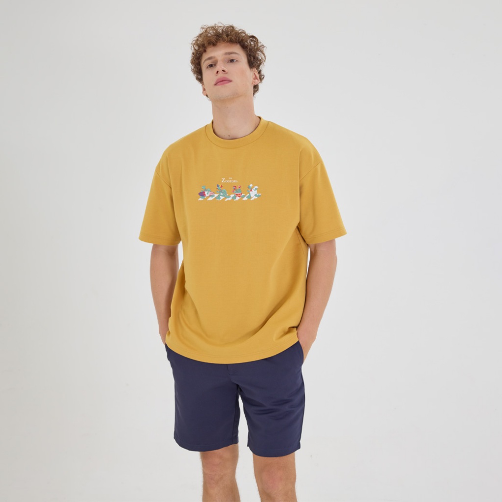 Khaki Bros. – คา คิ บรอส. – Round T-shirt loose fit – เสื้อยืดคอกลม – KM24K041 ราคา ถูกที่สุด ดีลบีเคเค