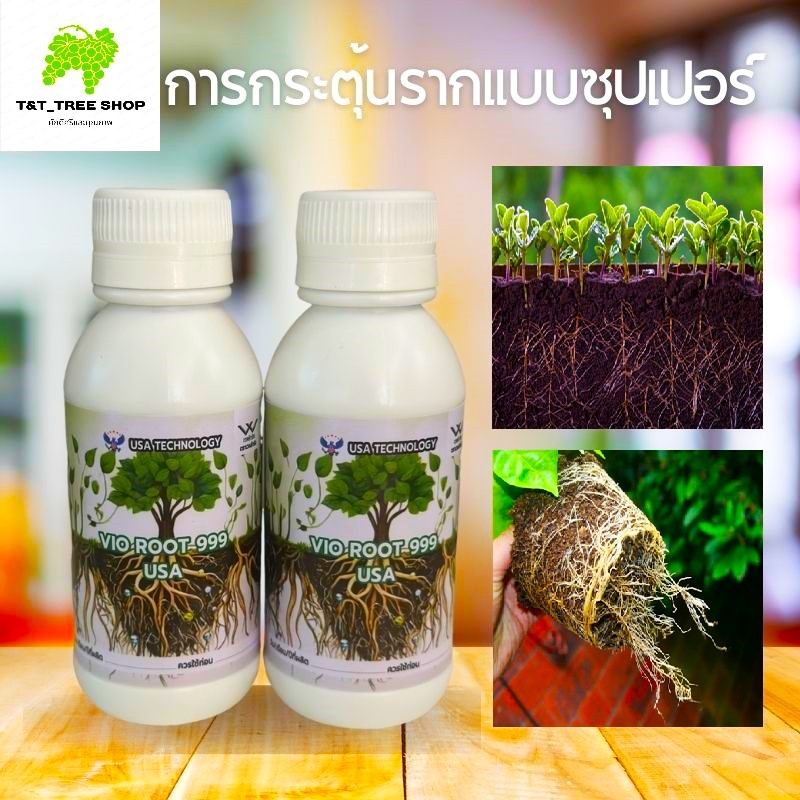 ปุ๋ยกระตุ้นราก VIO ROOT 999 USA ให้อาหารพืช กระตุ้นการงอกใหม่ของรากให้พืช