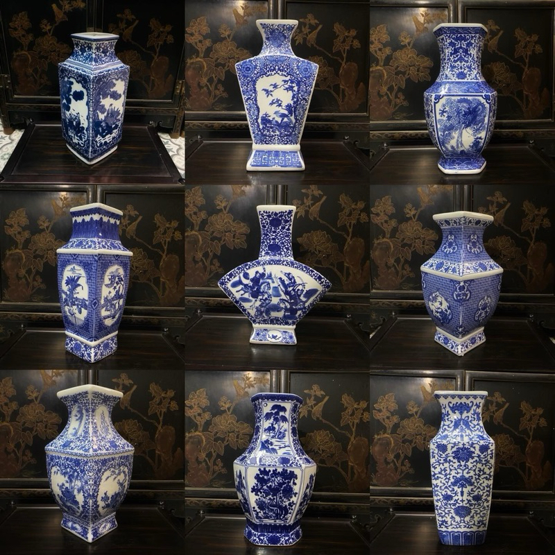 แจกันฟ้าขาวblue&white