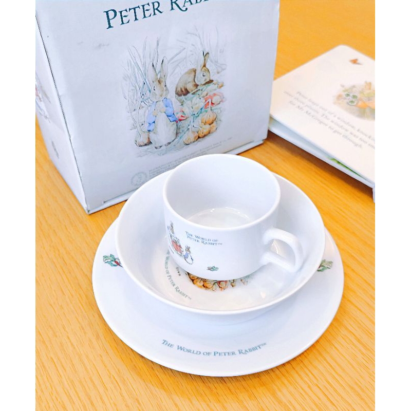 Peter Rabbit ชุดจานชามแก้วกาแฟ (ชุดสะสมKFC) *ของใหม่*