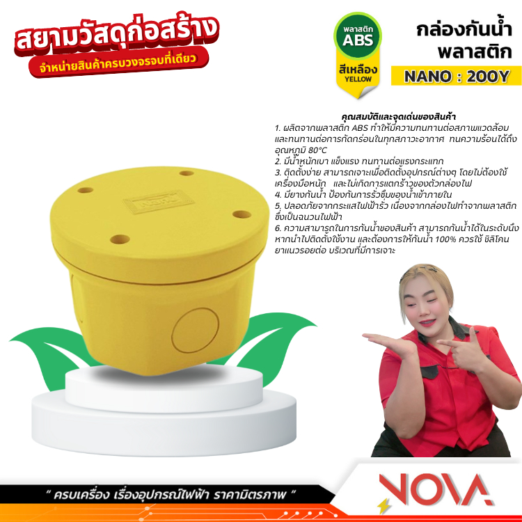 กล่องกันน้ำพลาสติก NANO รุ่น NANO-200Y