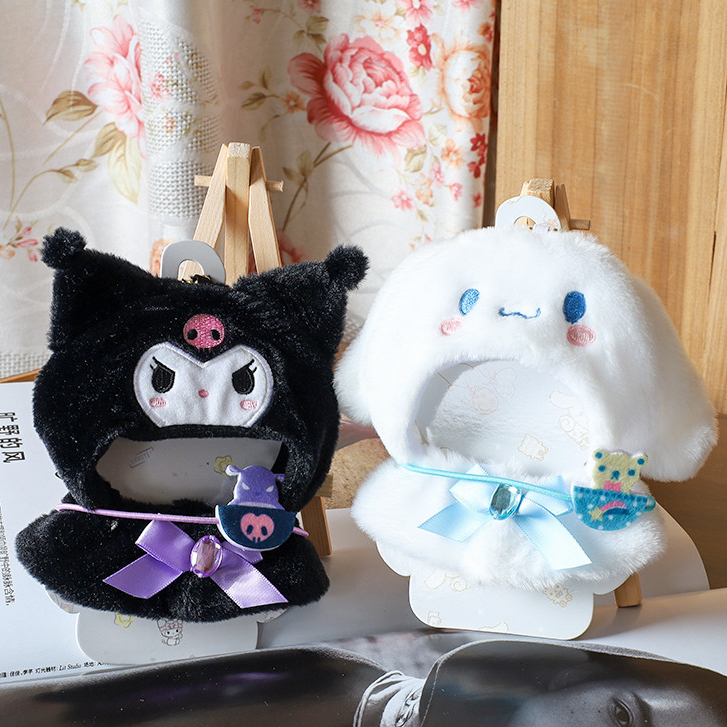 Labubu ใหม่ เสื้อผ้าตุ๊กตา SANRIO ผ้ากํามะหยี่ขนนิ่ม ลาย ขนาด 10 ซม. สร้างสรรค์